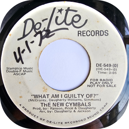 New Cymbals, The - What Am I Guilty Of? - De-Lite DEMO