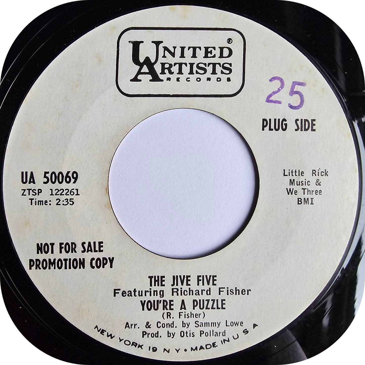 Jive Five, The - You're A Puzzle - United Artists DEMO