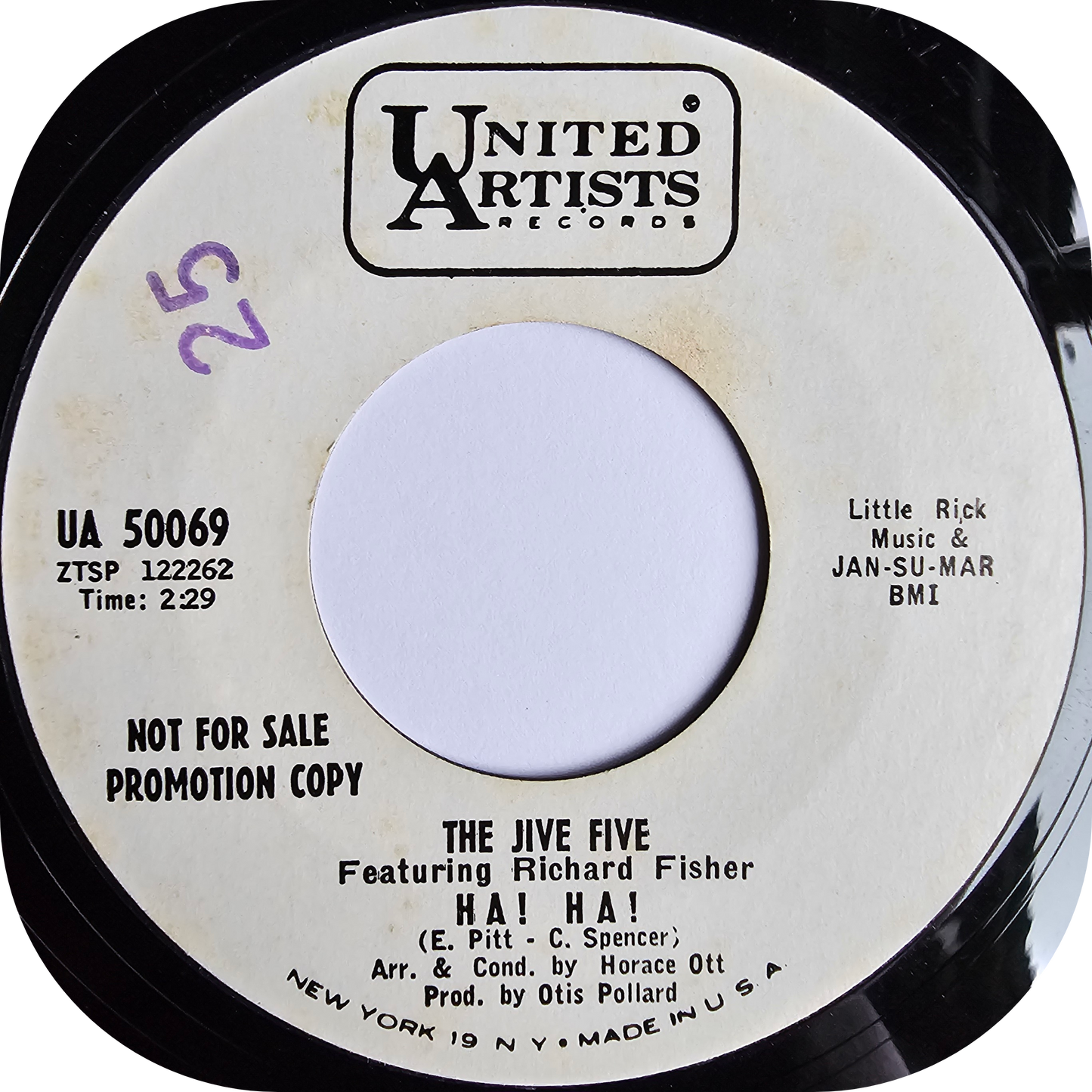 Jive Five, The - You're A Puzzle - United Artists DEMO