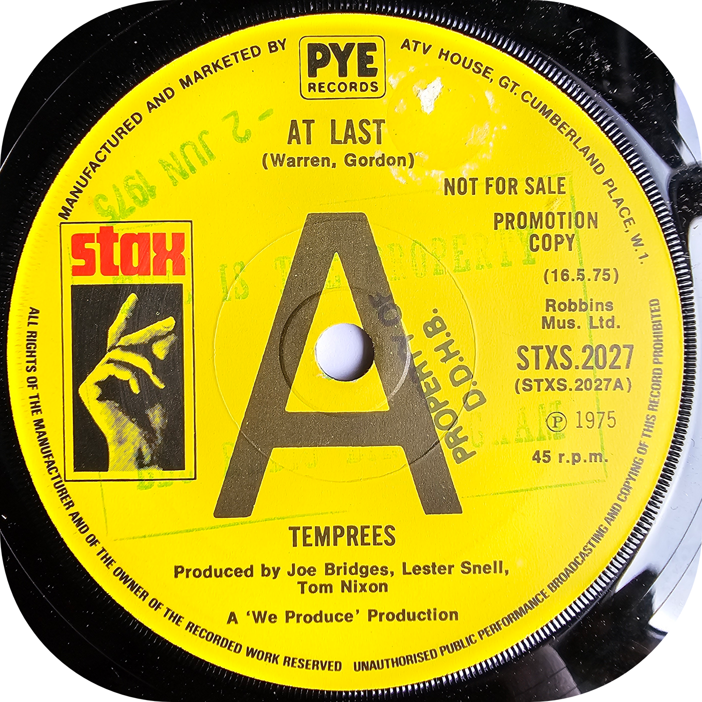 Temprees - At Last - Pye DEMO