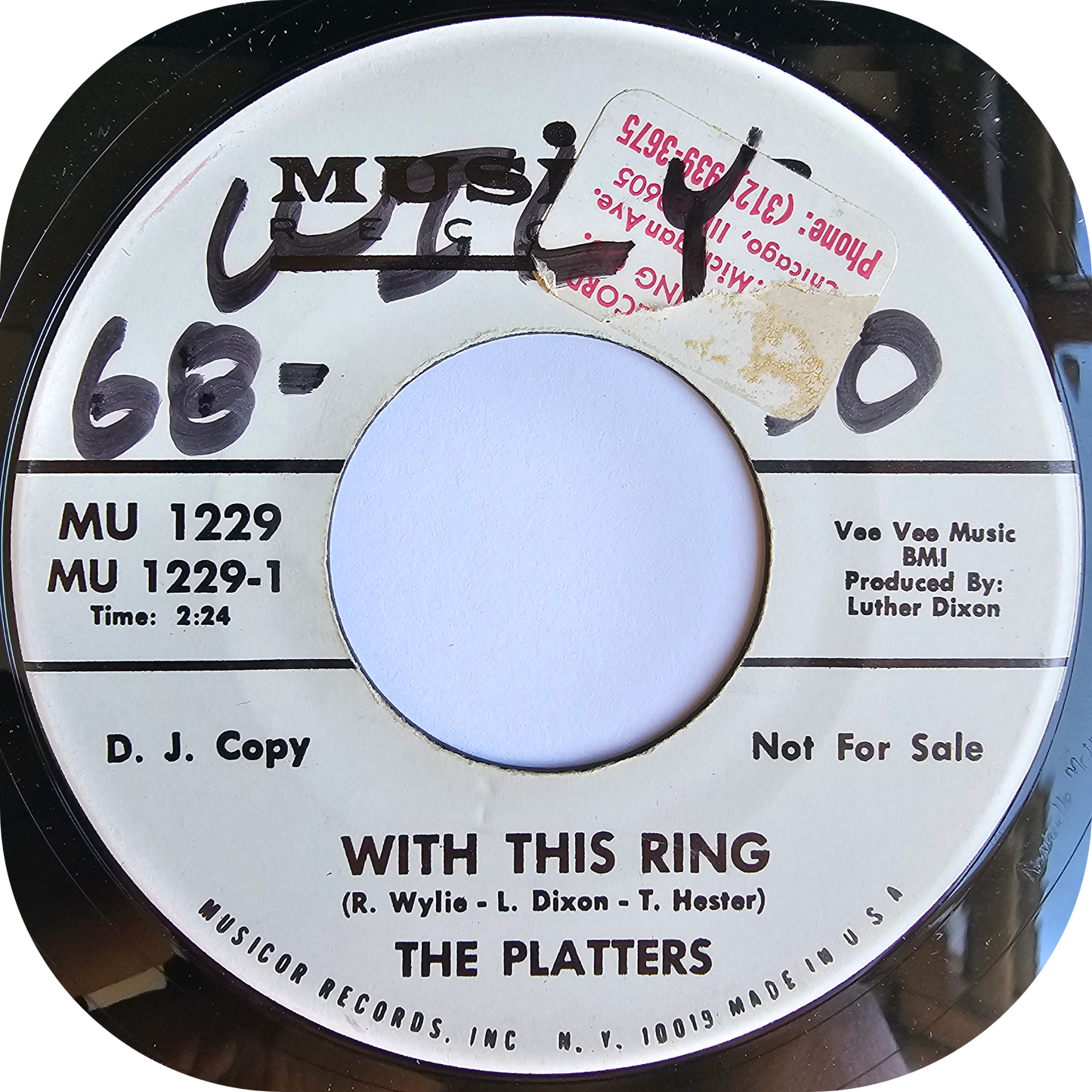 Platters, The - With This Ring - Musicor DEMO