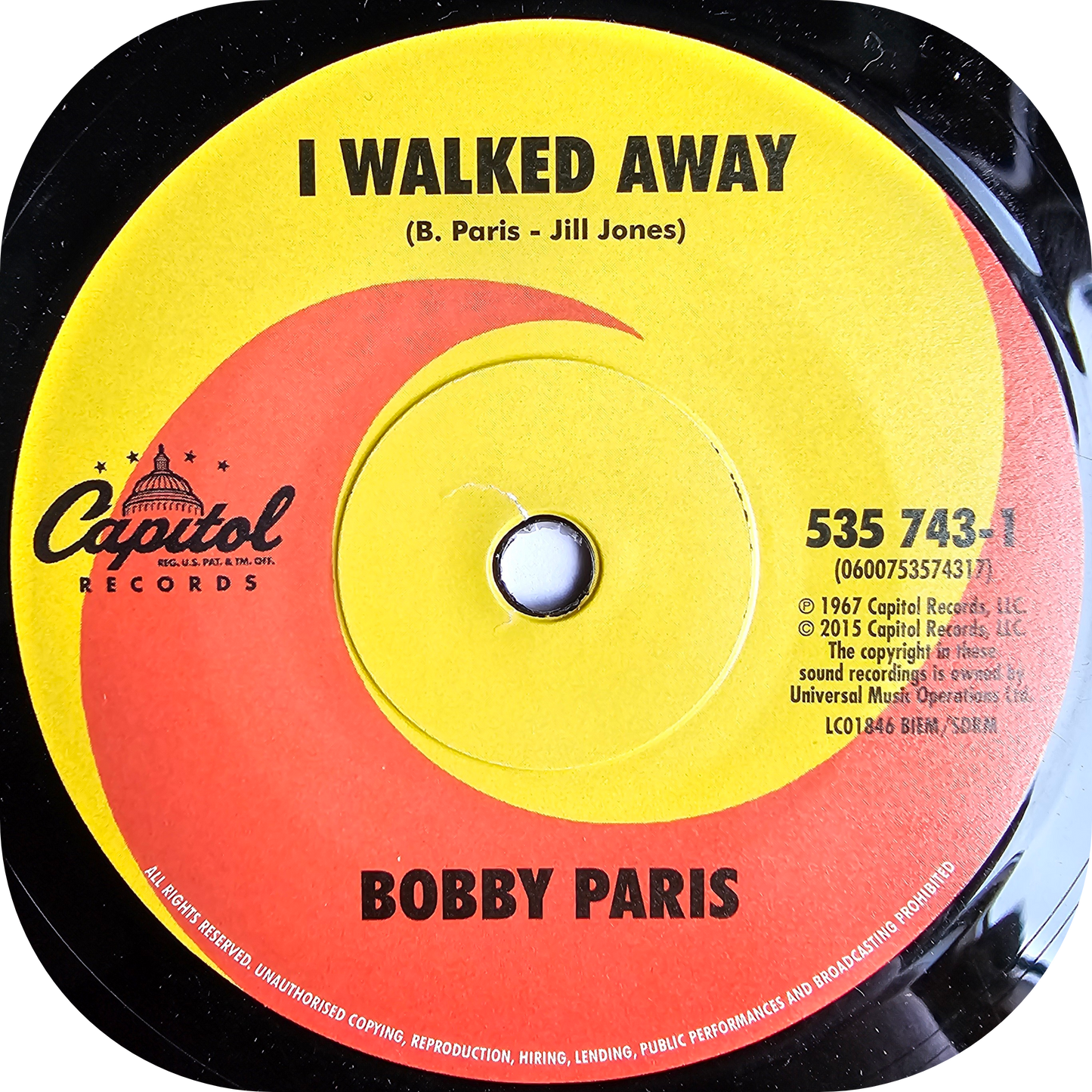 Bobby Paris - I Walked Away - Capitol