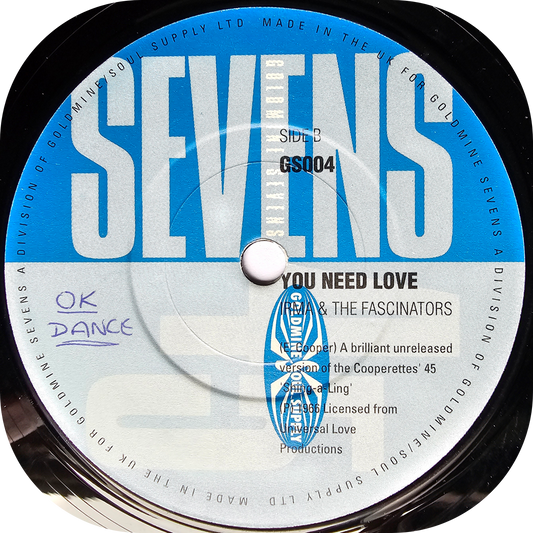 Irma & The Fascinations - You Need love - Goldmine Sevens
