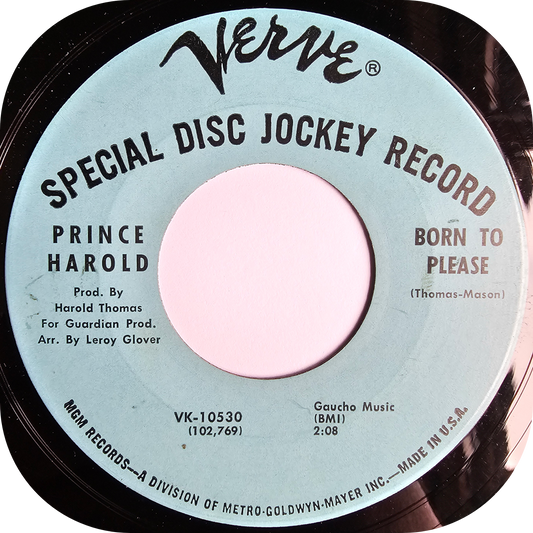 Prince Harold - Born To Please - Verve DEMO