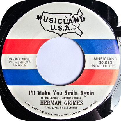 Herman Grimes - I'll Make You Smile Again - Musicland USA DEMO