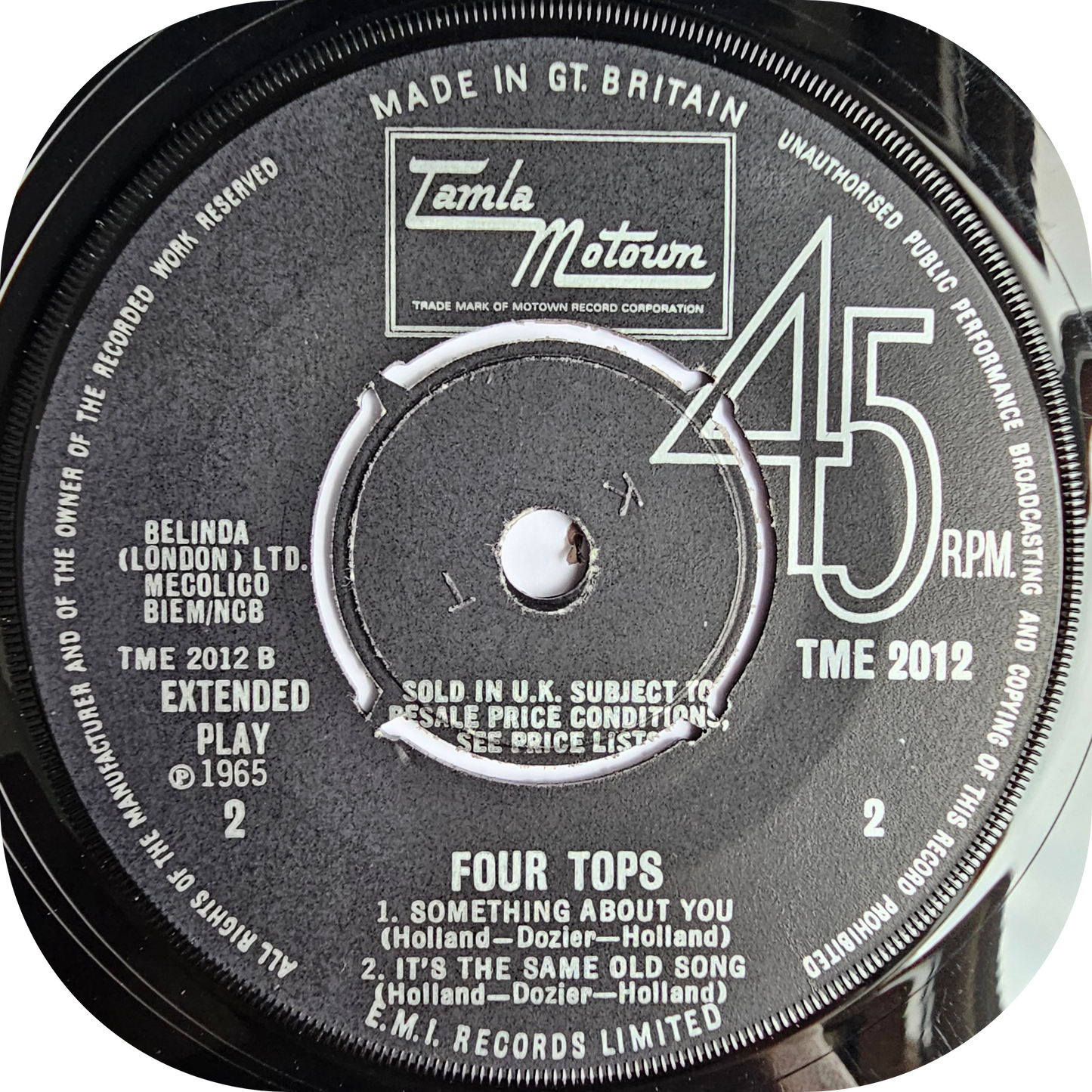 Four Tops - I Can't Help Myself - Tamla Motown E.P