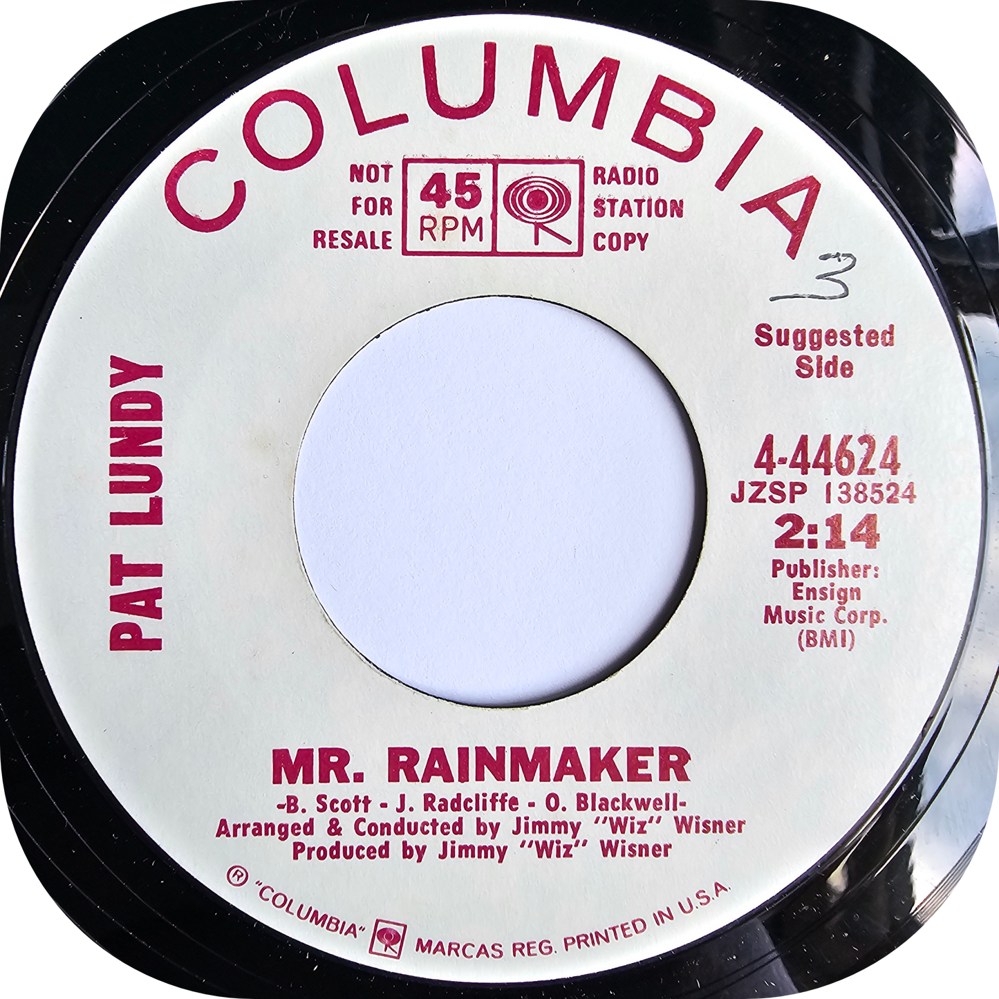 Pat Lundy - Mr Rainmaker - Columbia DEMO