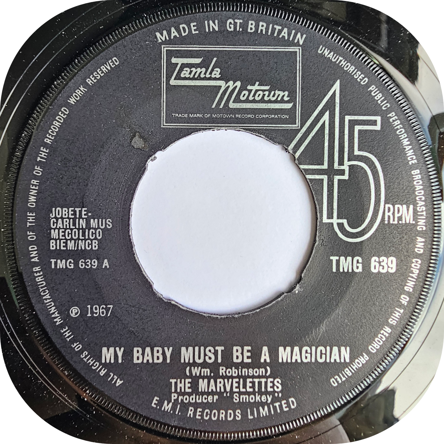 Marvelettes, The - My Baby Must Be A Magician - Tamla Motown