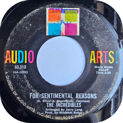 Incredibles, The - I Can't Get Over Losing Your Love - Audio Arts