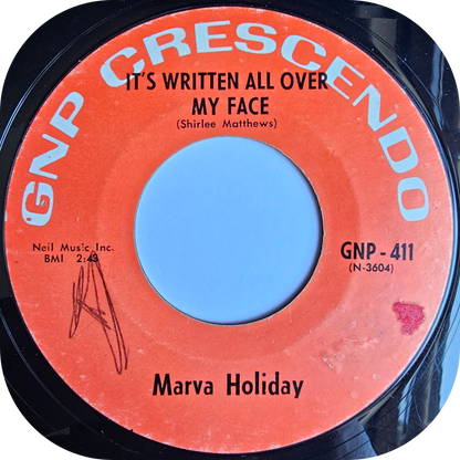 Marva Holiday - It's Written All Over My Face - GNP Crescendo