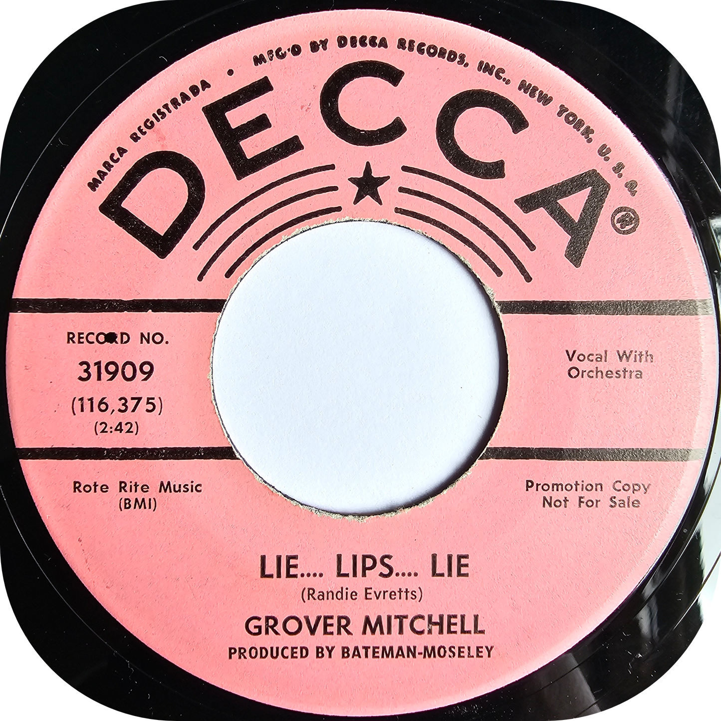 Grover Mitchell - I Gotta Keep Movin' - Decca DEMO