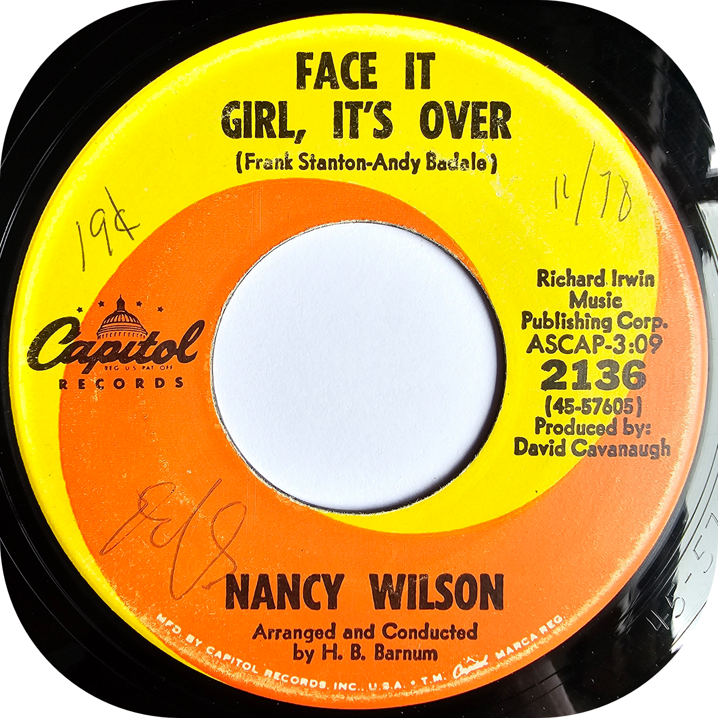 Nancy Wilson - The End Of Our Love - Capitol
