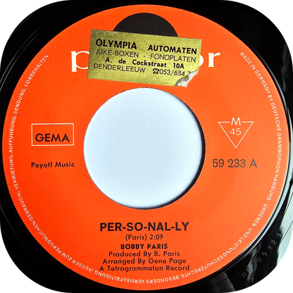 Bobby Paris - Per-So-Nal-Ly - Polydor