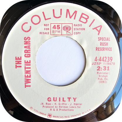 Twentie Grans, The - Giving Up Your Love Is Like - Columbia DEMO