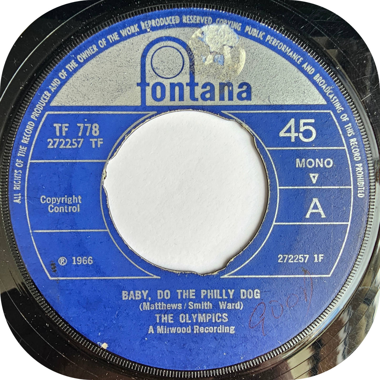 Olympics, The - Baby Do The Philly Dog - Fontana