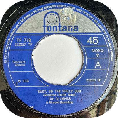 Olympics, The - Baby Do The Philly Dog - Fontana