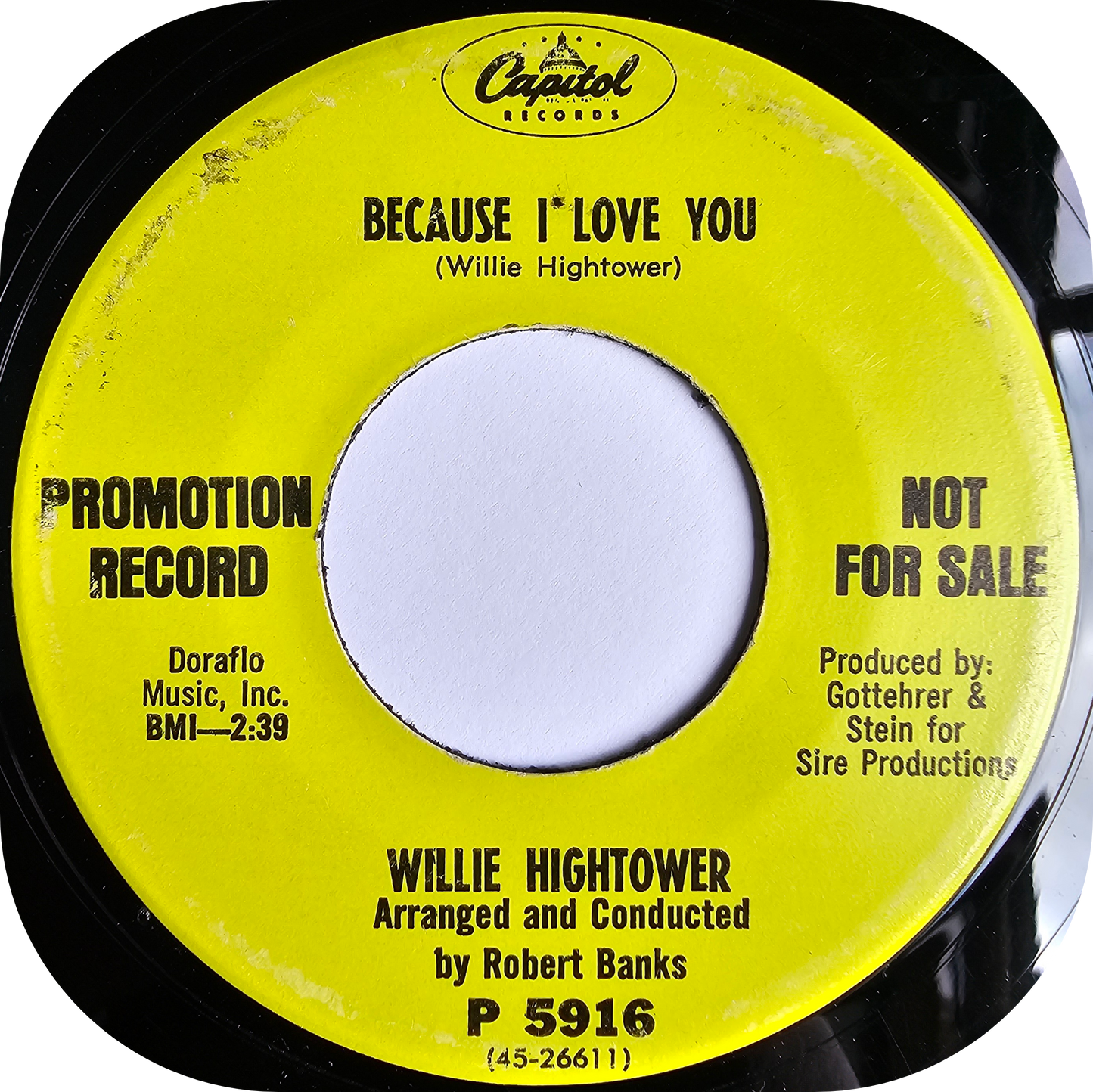 Willie Hightower - Because I Love You - Capitol DEMO