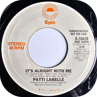 Patti LaBelle - It's Alright With Me - Epic DEMO