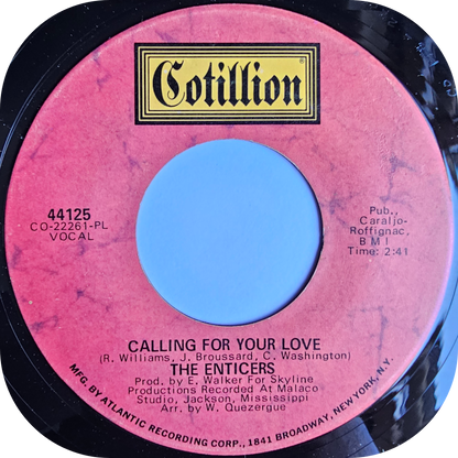 Enticers, The - Calling For Your Love - Cotillion
