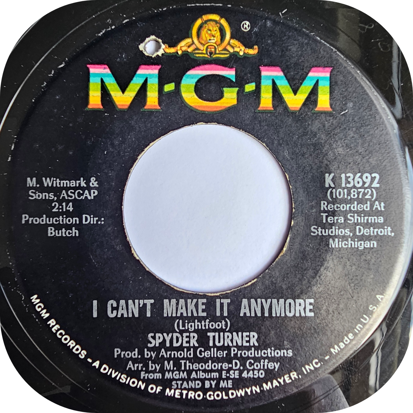Spyder Turner - I Can't Make It Anymore - MGM