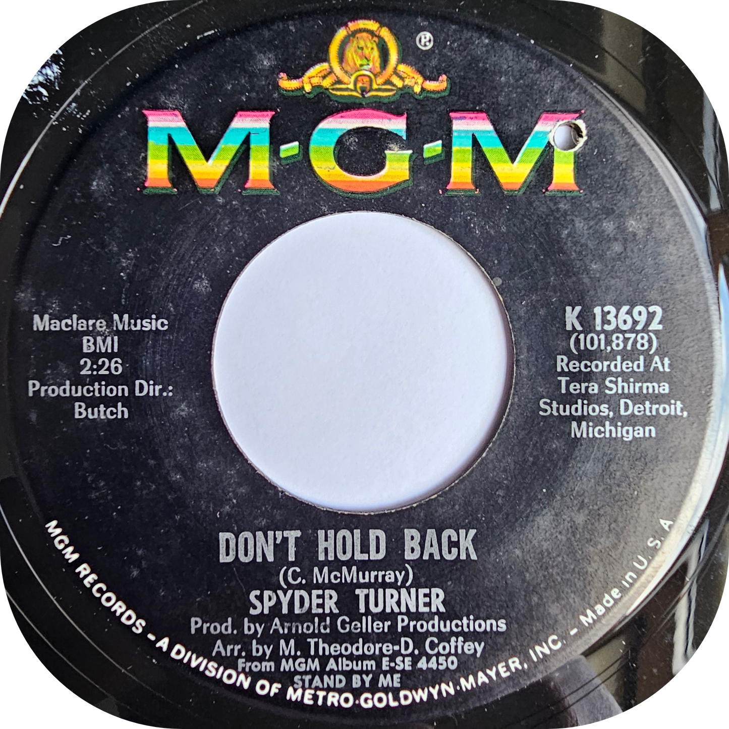 Spyder Turner - I Can't Make It Anymore - MGM