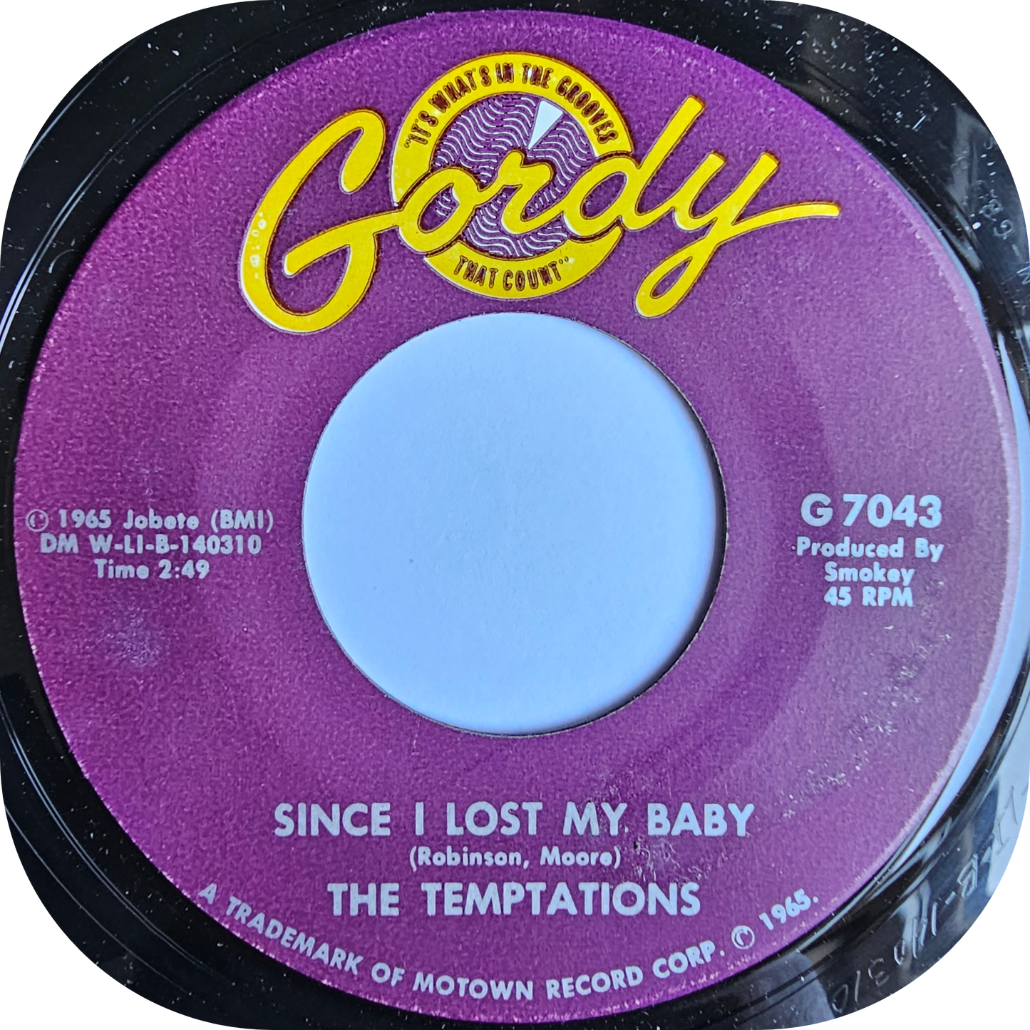 Temptations, The - Since I Lost My Baby - Gordy