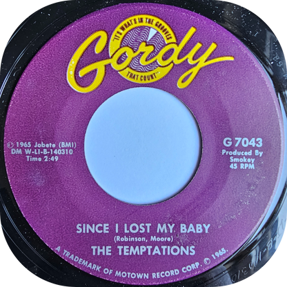 Temptations, The - Since I Lost My Baby - Gordy