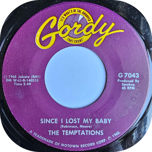 Temptations, The - Since I Lost My Baby - Gordy