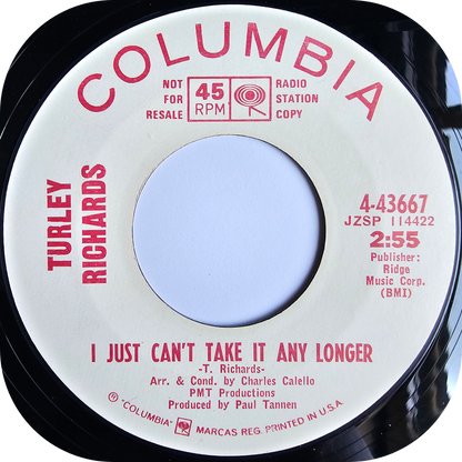 Turley Richards - I Just Can't Take It Any Longer - Columbia DEMO