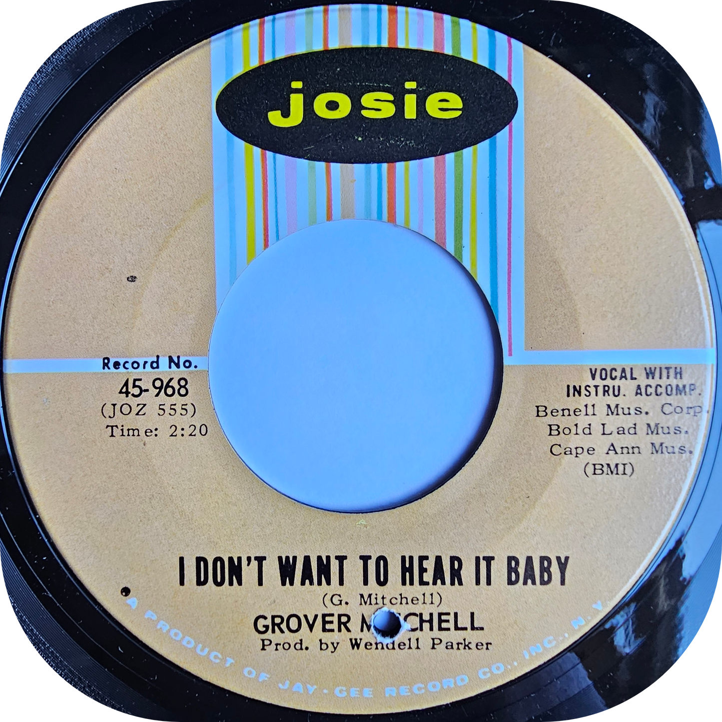 Grover Mitchell - I Don't Want To Hear It Baby - Josie