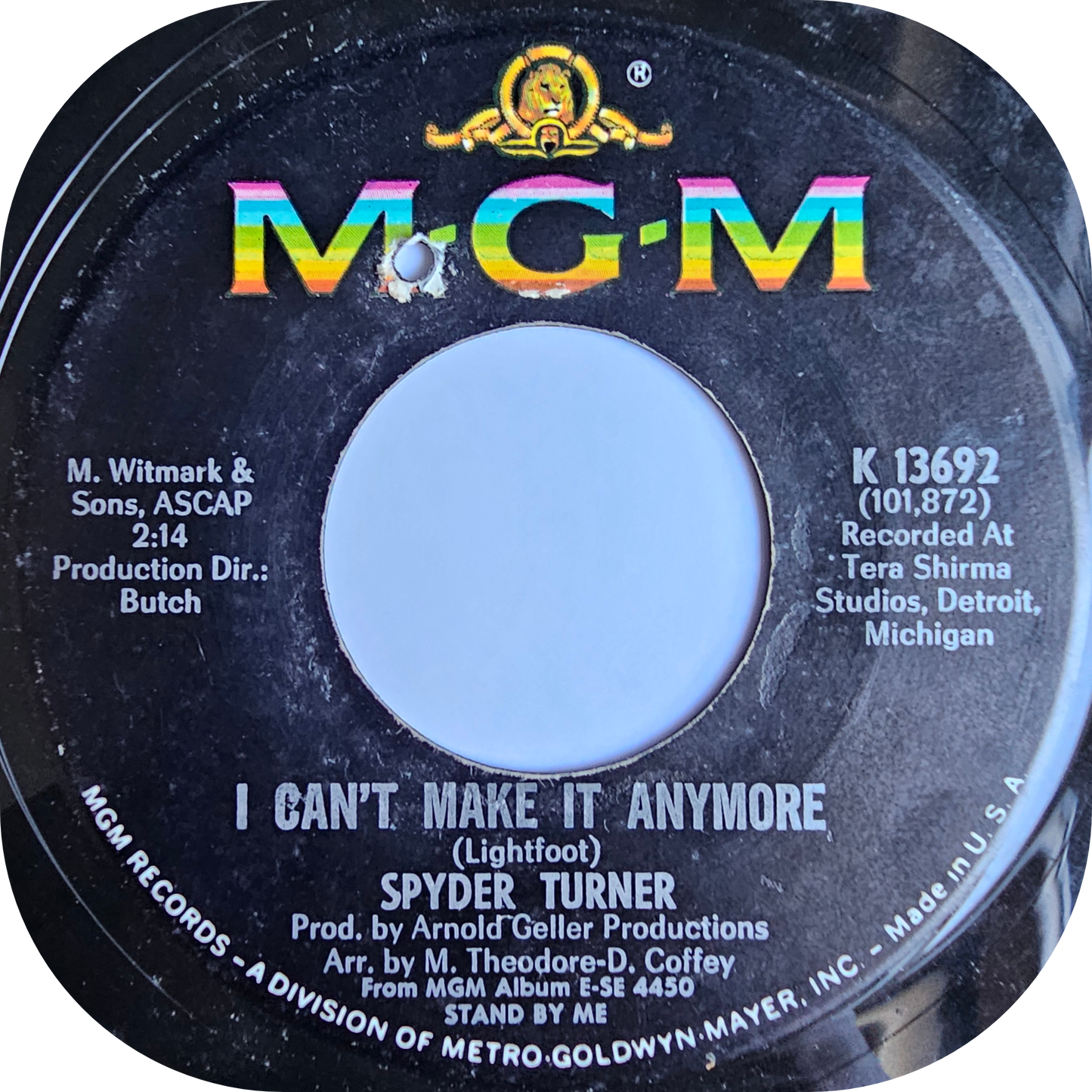 Spyder Turner - I Can't Make It Anymore - MGM