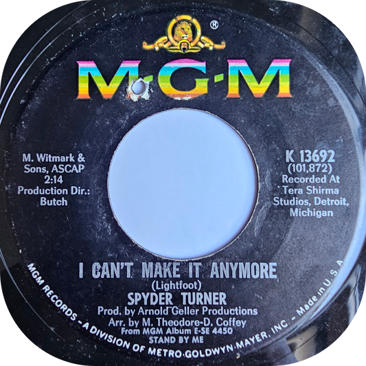 Spyder Turner - I Can't Make It Anymore - MGM