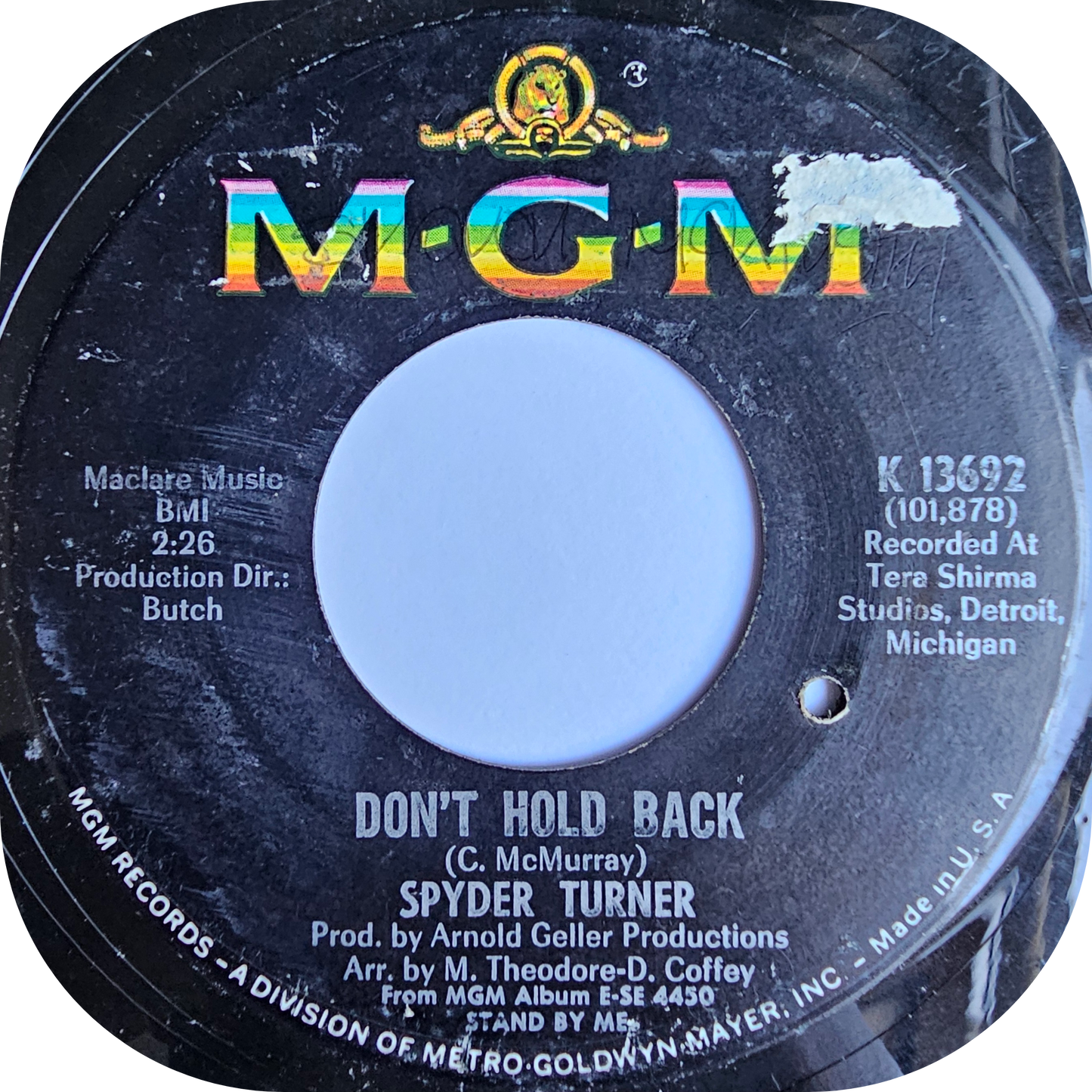 Spyder Turner - I Can't Make It Anymore - MGM
