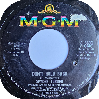 Spyder Turner - I Can't Make It Anymore - MGM