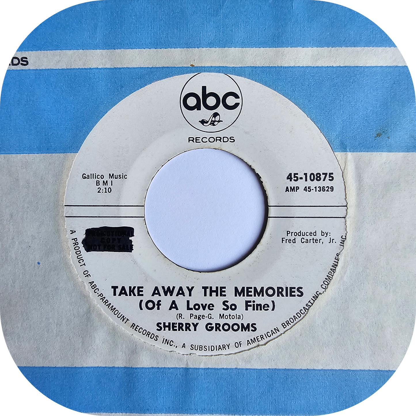 Sherry Grooms - Take Away The Memories - ABC DEMO