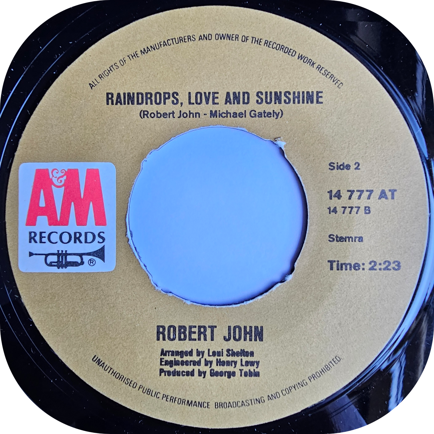 Robert Johns - Raindrops, Love And Sunshine - A&M