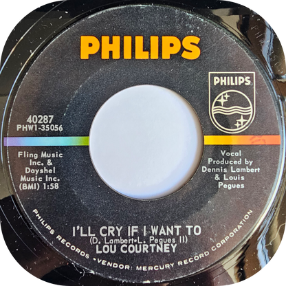 Lou Courtney - I Watched You Slowly Slip Away - Philips