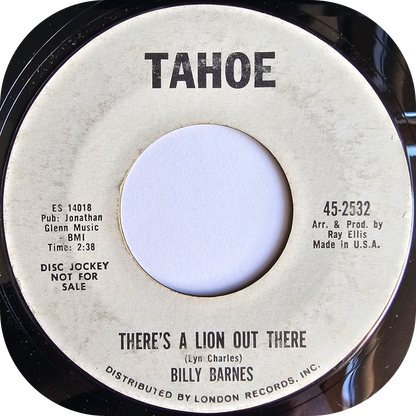 Billy Barnes - There's A Lion Out There - Tahoe DEMO