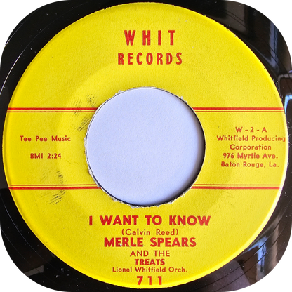 Merle Spears - I Want To Know - Whit
