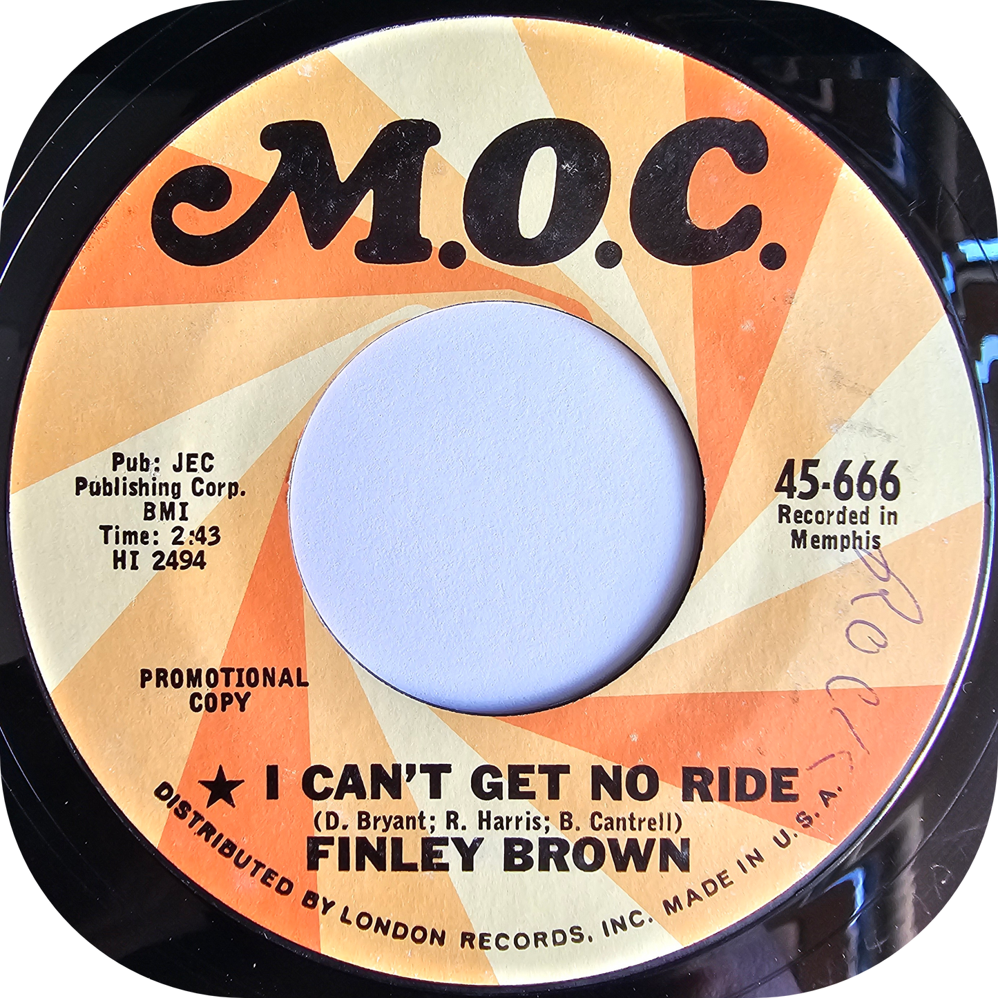 Finley Brown - I Can't Get No Ride - M.O.C DEMO