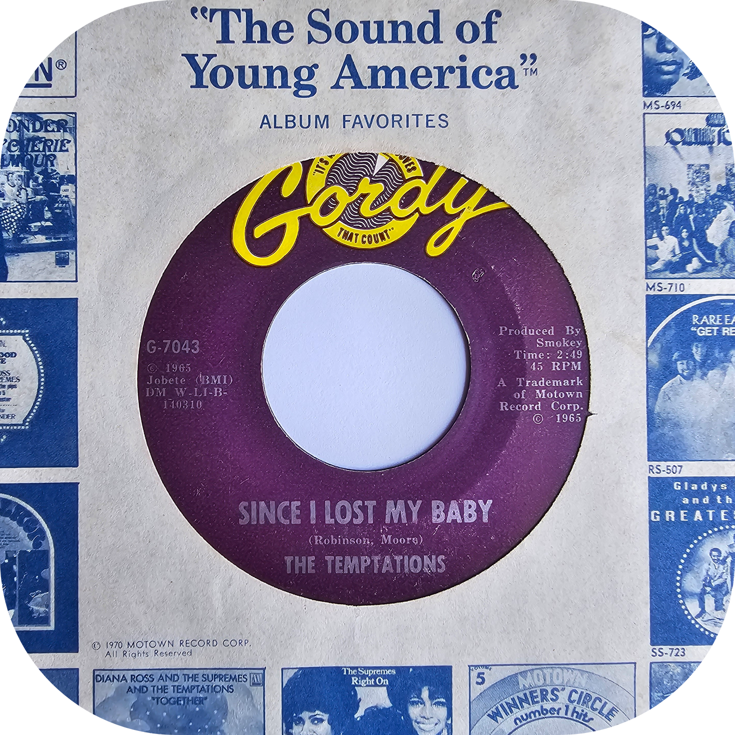 Temptations, The - Since I Lost My Baby - Gordy