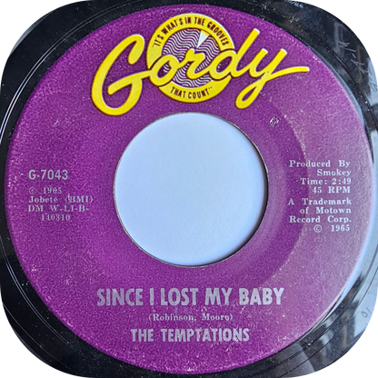 Temptations, The - Since I Lost My Baby - Gordy