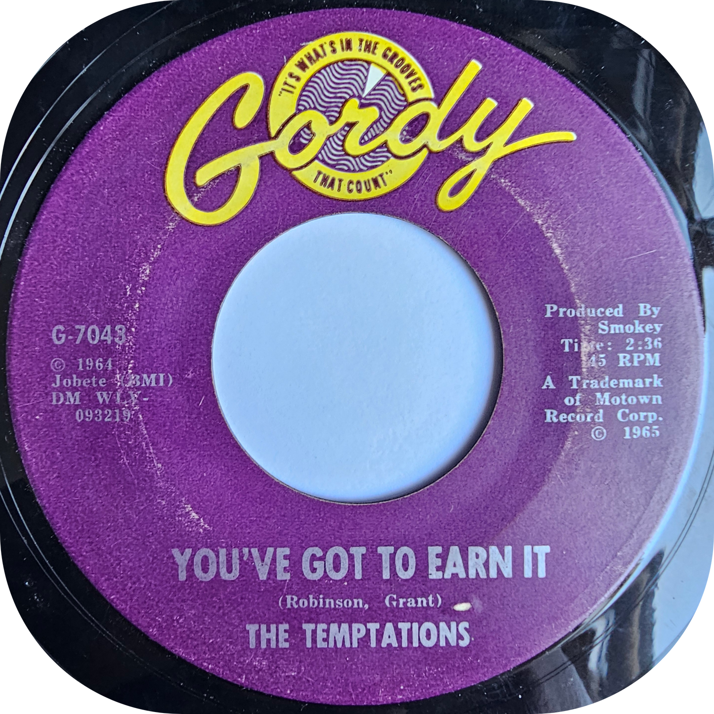 Temptations, The - Since I Lost My Baby - Gordy
