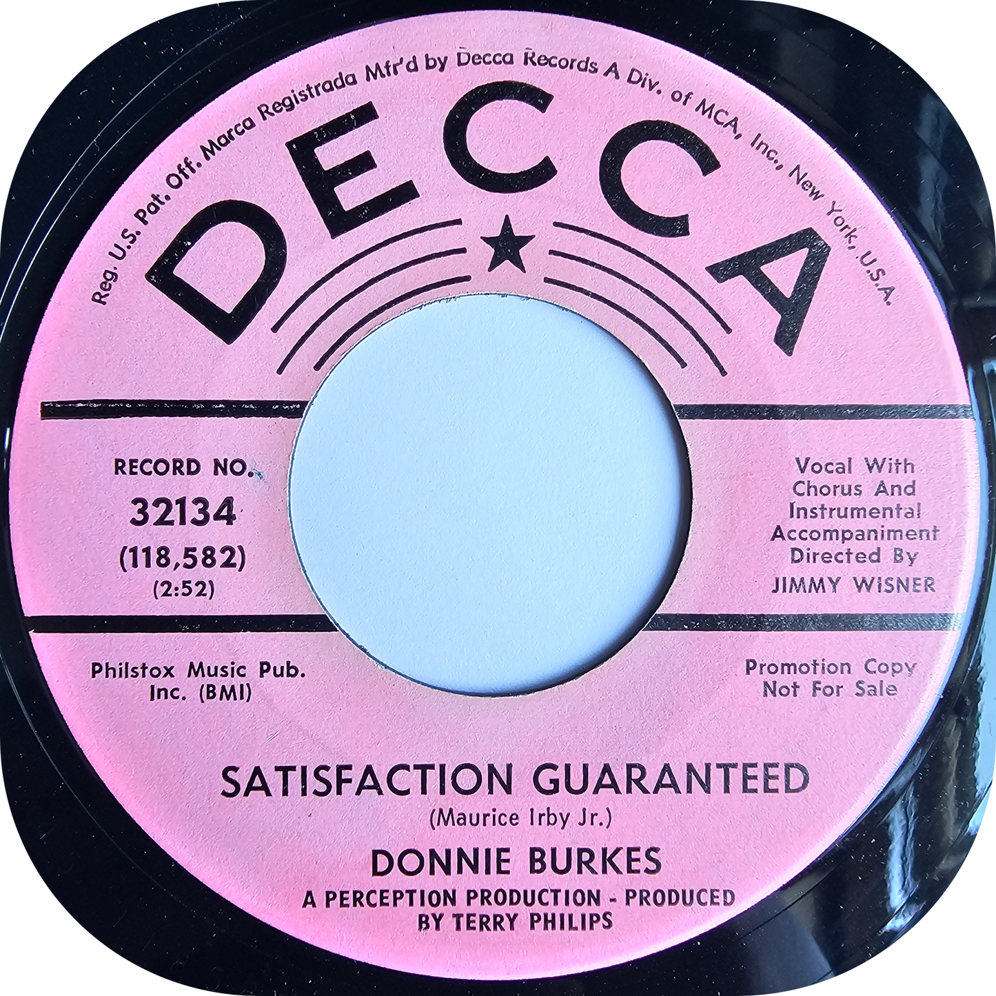 Donnie Burkes - Satisfaction Guaranteed - Decca DEMO