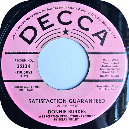 Donnie Burkes - Satisfaction Guaranteed - Decca DEMO