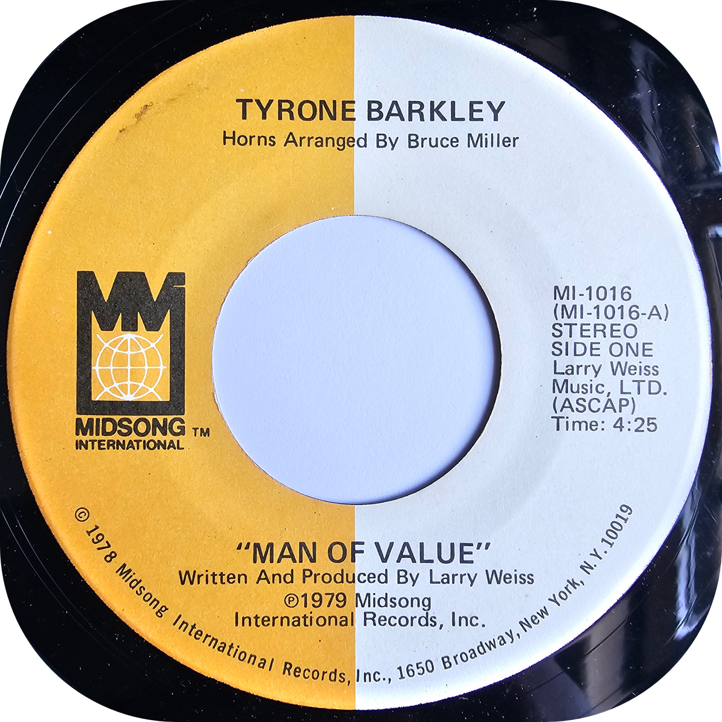 Tyrone Barkley - Man Of Value - Midsong