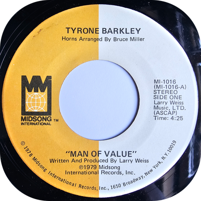 Tyrone Barkley - Man Of Value - Midsong