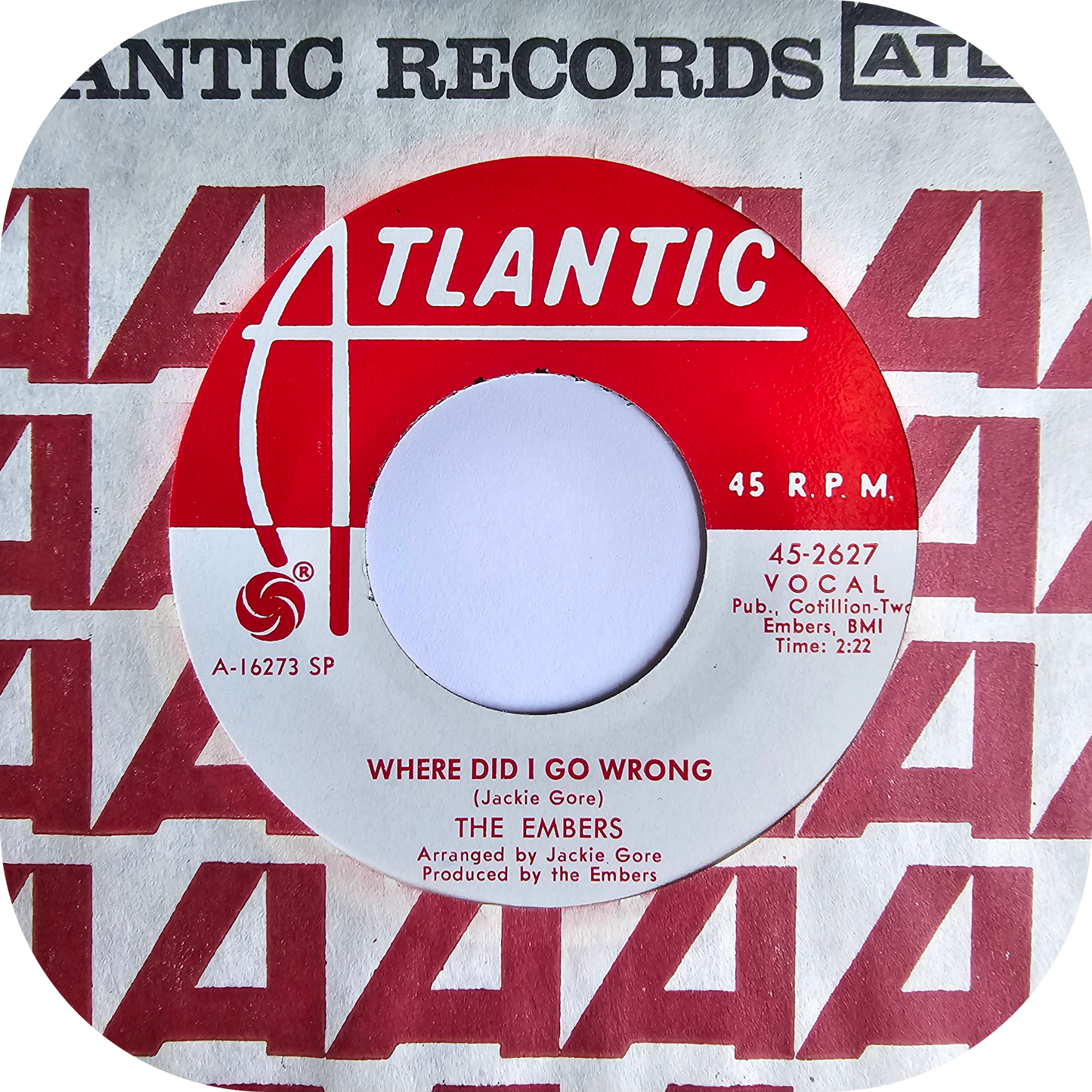 Embers, The - Where Did I Go Wrong - Atlantic DEMO