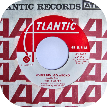 Embers, The - Where Did I Go Wrong - Atlantic DEMO