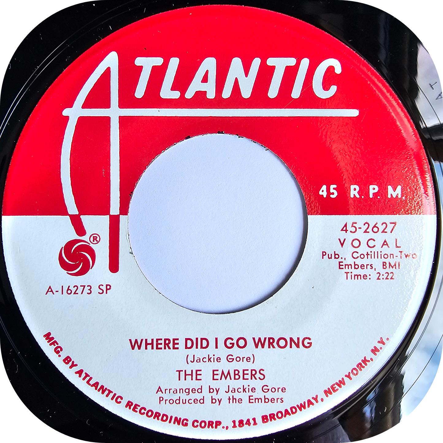 Embers, The - Where Did I Go Wrong - Atlantic DEMO